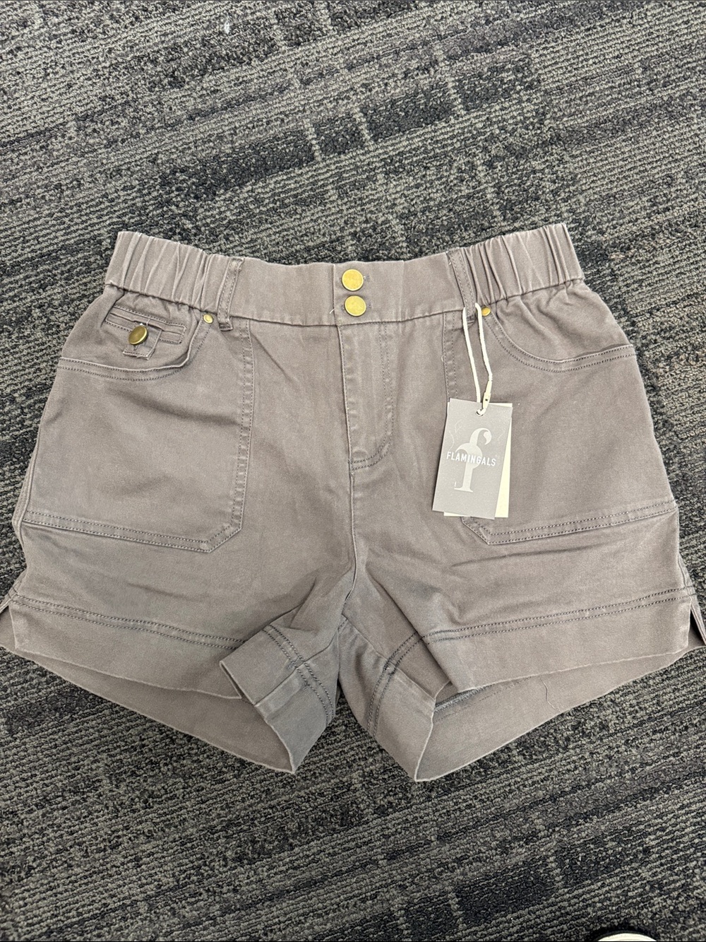 Charcoal Women's Casual Utility Shorts size Large